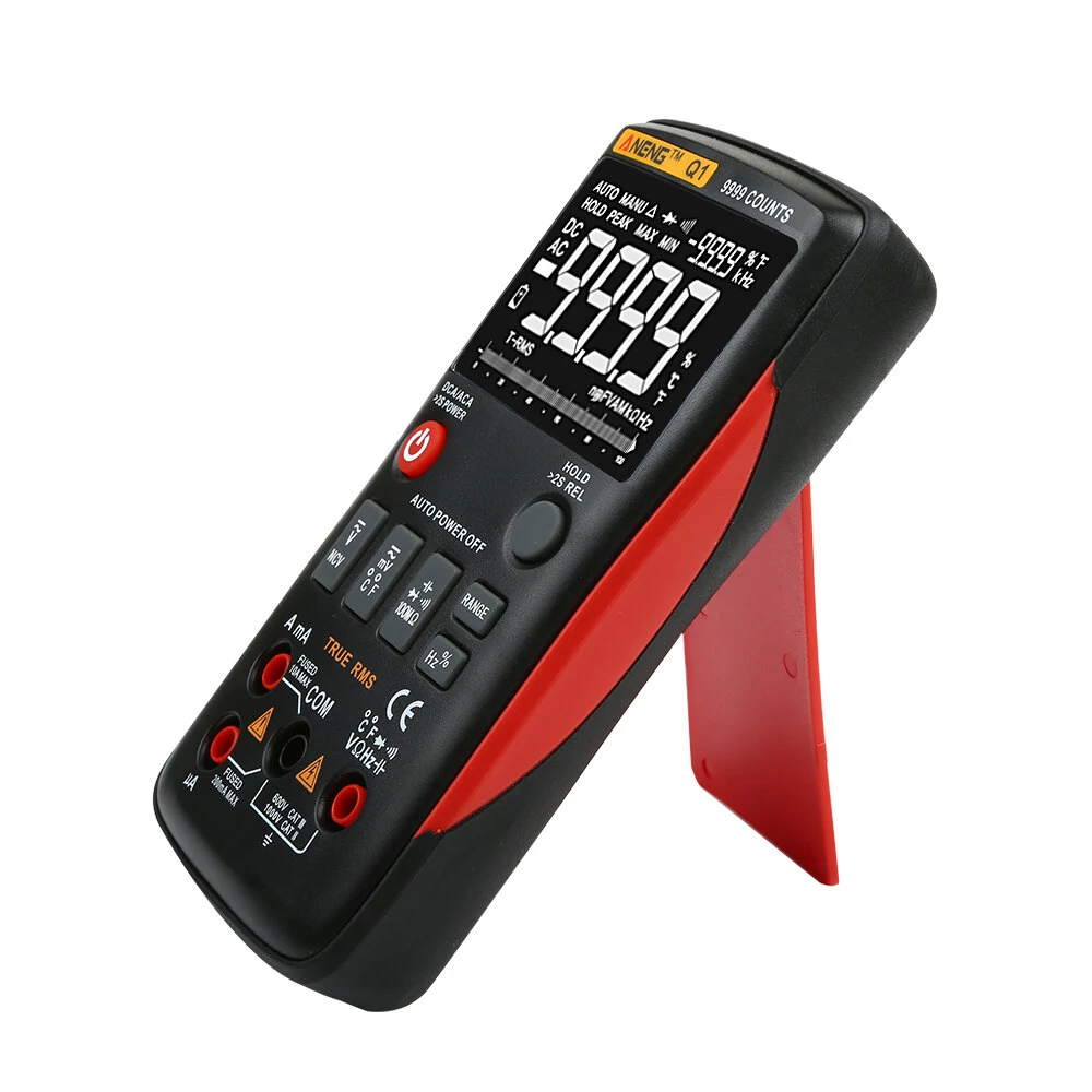 ANENG Q1 9999 True RMS Multimeter - AC/DC Voltage, Current, Resistance, Capacitance, Temp, Auto/Manual Range, Analog Graph Display - Image 4