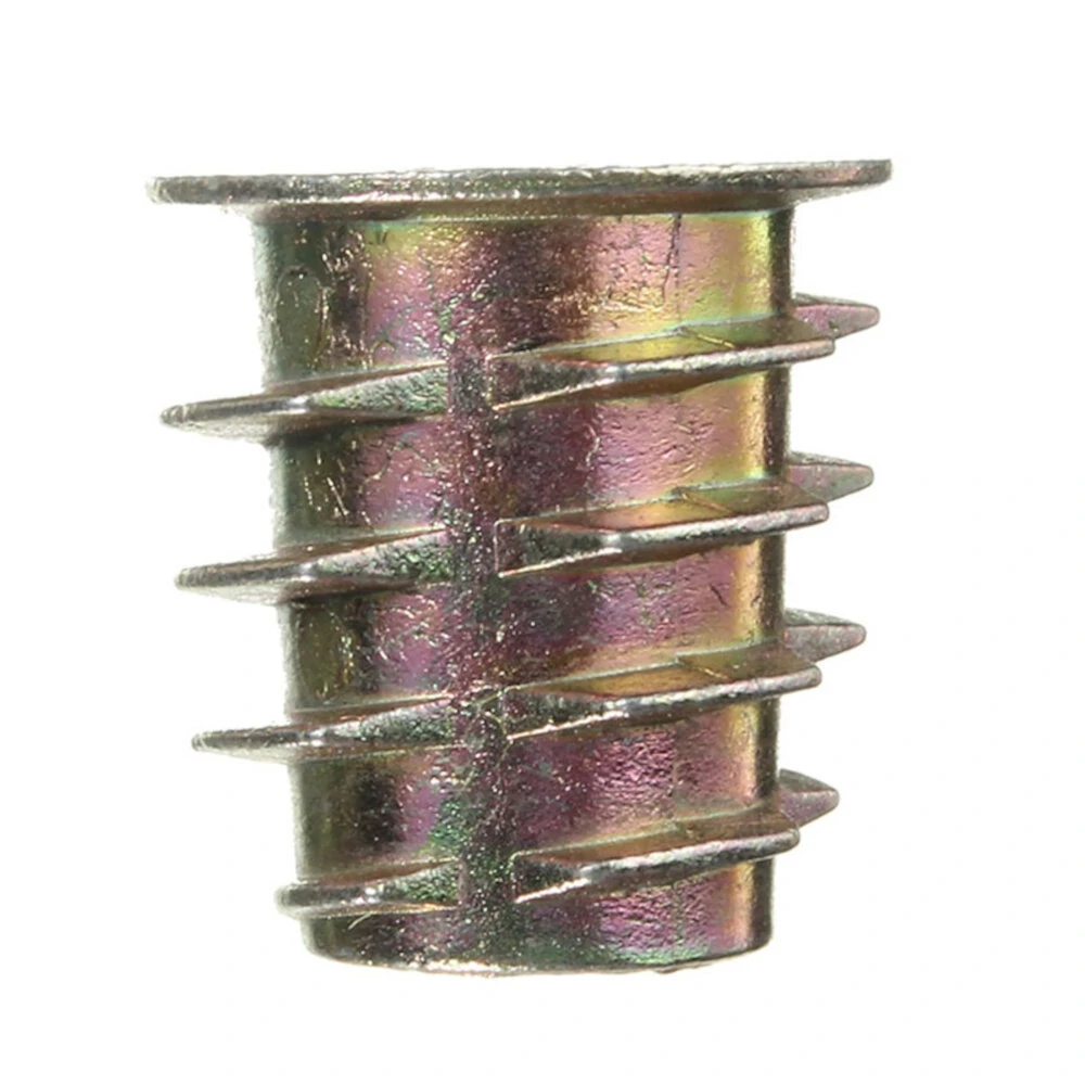 50Pcs M8 Zinc Alloy Furniture Screws | Hex Drive Head Nut Threaded Wood Insert - Image 2