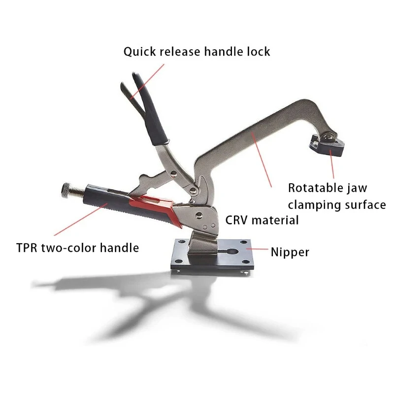 Woodworking Adjustable Rotary Clamp - 75mm/150mm High Force, 360° Rotation | Fits 8.3mm T-Track, Anti-Skid Handle - Image 4