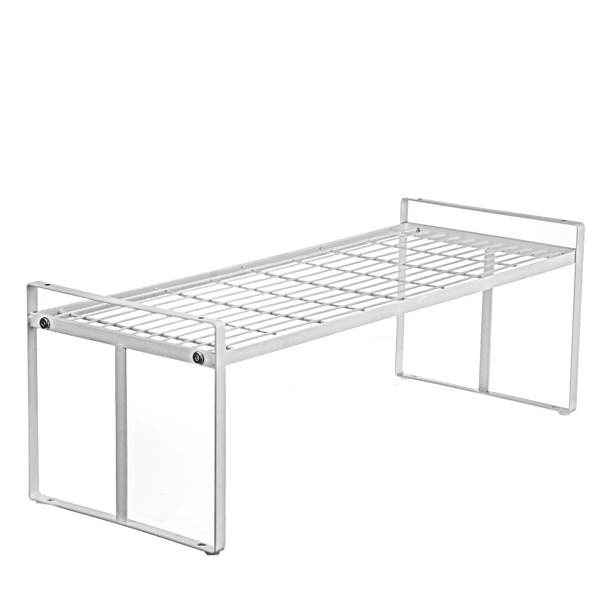 White Standing Rack - Countertop Storage Organizer for Kitchen & Bathroom - Image 2