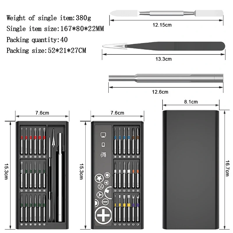 MT-M039 39-in-1 Magnetic Screwdriver Set | Double-Sided Bits & Hand Tools - Image 5