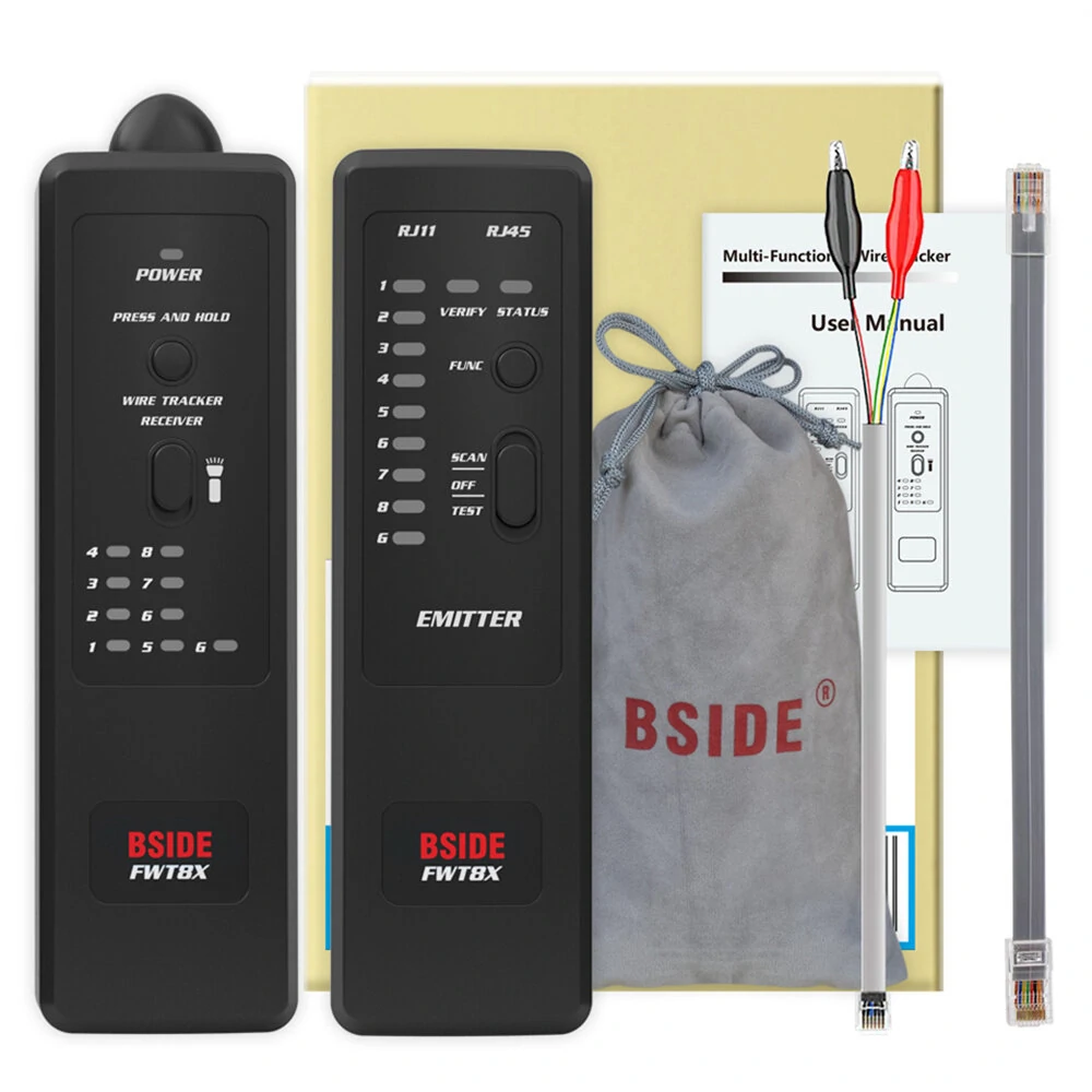 BSIDE FWT8X Network Cable Tracker - RJ11/RJ45 Ethernet Wire Tester & Finder - Image 2