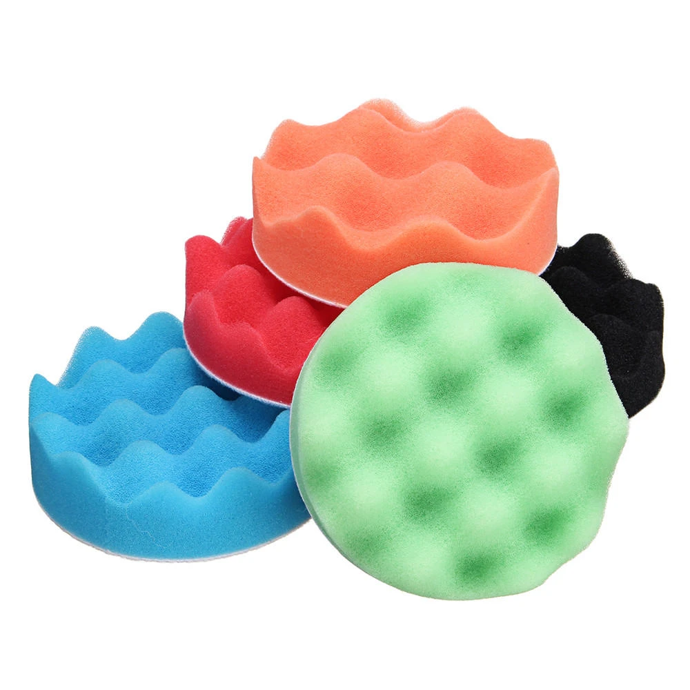 5Pcs 4-5 Inch Sponge Polishing Pad Kit - Waxing Buffing Foam Pads for Polisher - Image 5