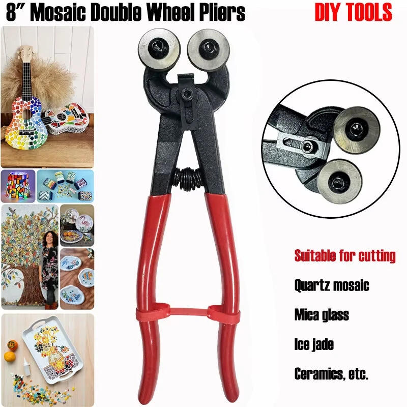 Tungsten Steel Cutter - 8 Inch Double Wheel Pliers for Glass & Ceramic Tile - Image 2