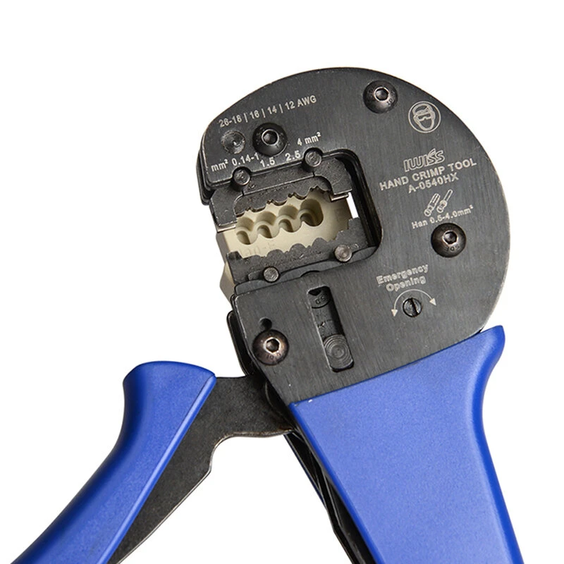 IWISS IWS-0540HX Hand Crimper for Harting Han D/E/C Connectors | 0.14-4.0mm² AWG26-12 - Image 2