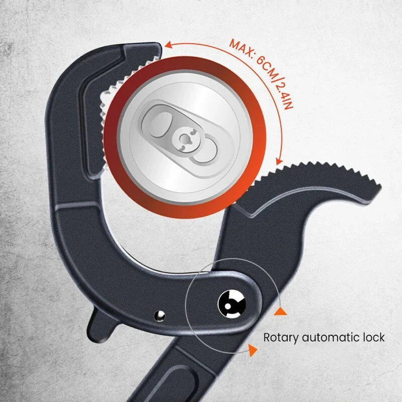 Adjustable Ratchet Wrench - Self-Locking Dual Sided Teeth - High Carbon Steel & TPR Handle - Image 3