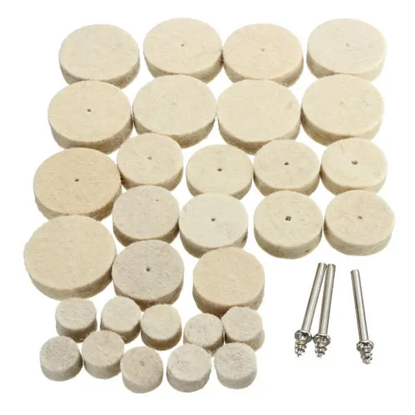 Wool Polishing Wheel Kit - 33pcs Rotary Tool Accessories for Grinder - Image 3