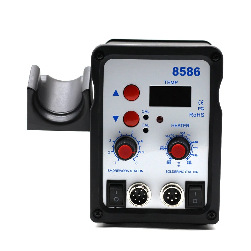 8586 Soldering Station - Hot Air Rework & Soldering Iron for SMD BGA Repair - Image 3
