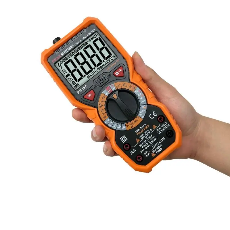 PEAKMETER PM18C True RMS Digital Multimeter - NCV Tester, Capacitance & Temperature - Image 4