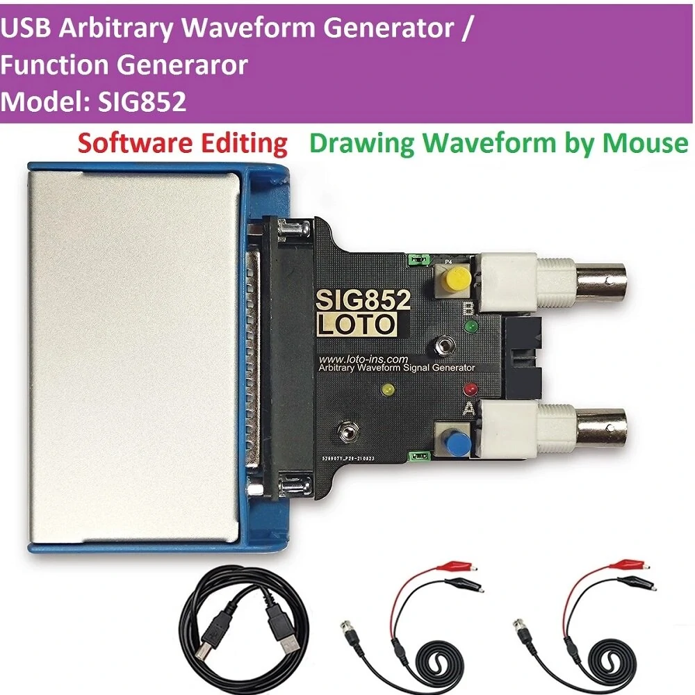LOTO SIG852 2-Channel USB Signal Generator | Arbitrary Waveform & Function Gen - Image 2
