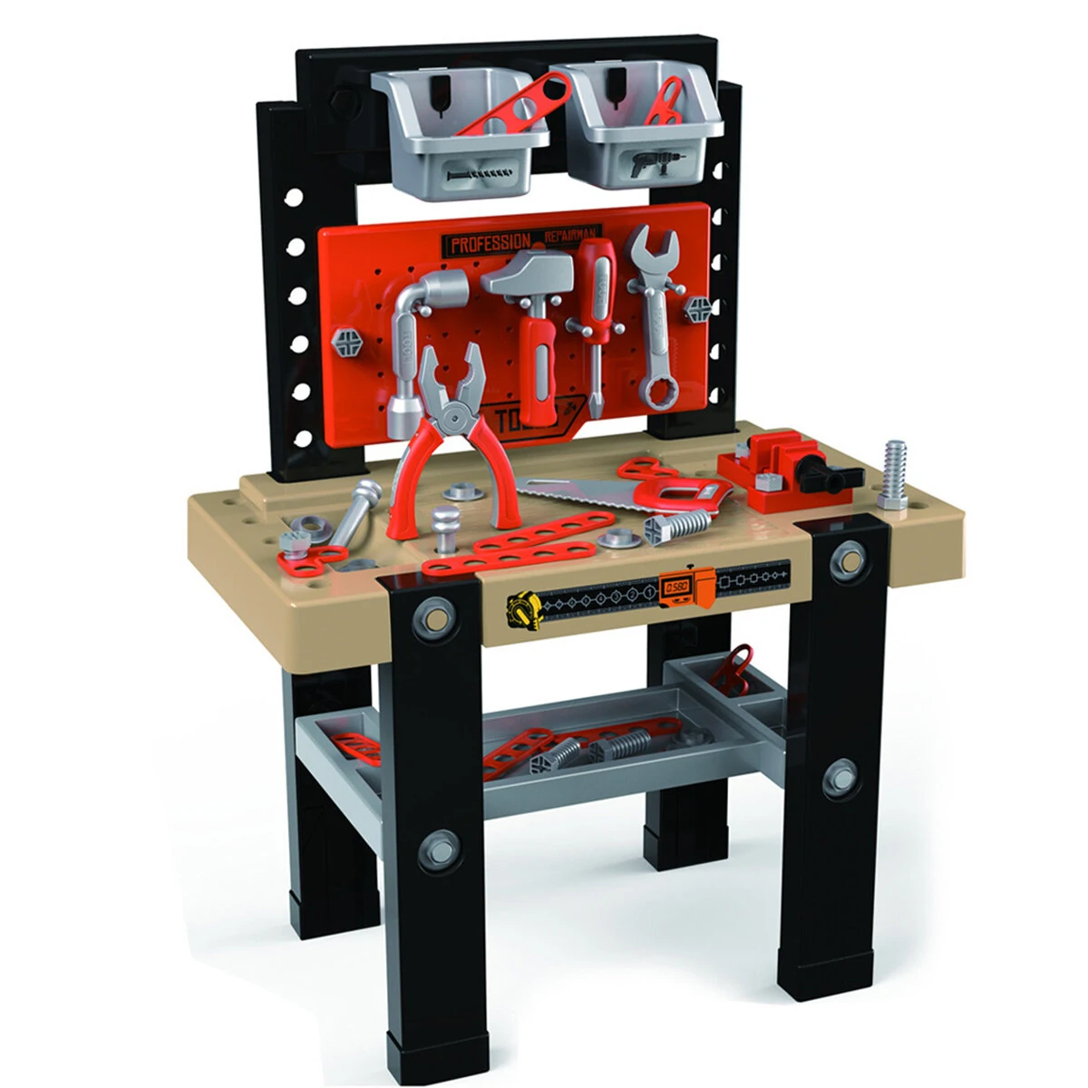 46/64Pcs Kids Tool Bench Playset | Pretend Repair Construction Toy Set - Image 2