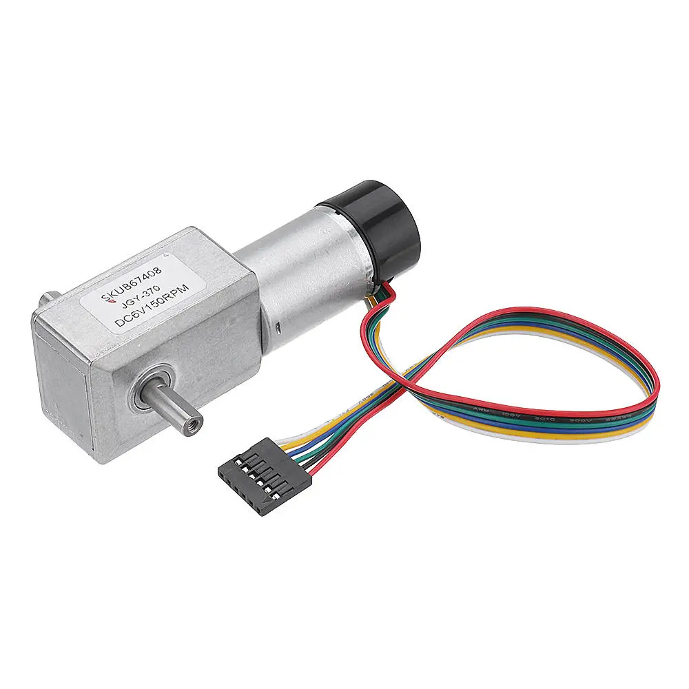 Machifit JGY-370 DC 6V Gear Motor | Double Shaft Worm Reduction Self-Locking - Image 2