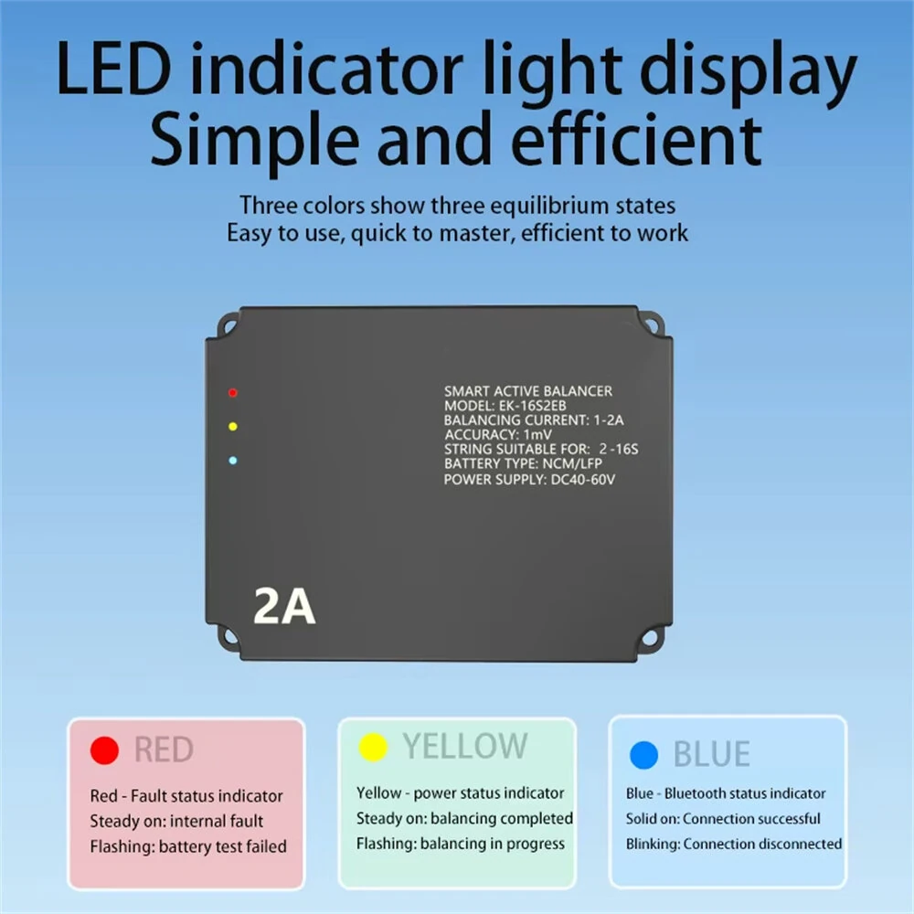 Active Balancer 15S-16S 2A | High Efficiency Energy Transfer | Waterproof Lithium Equalizer - Image 5