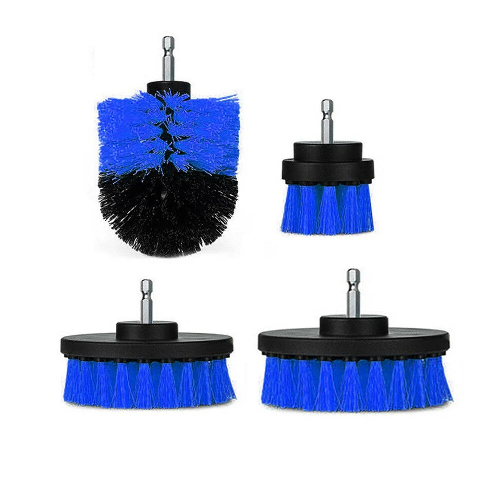 4pcs 2/3.5/4/5 Drill Brush Kit Tub Cleaner Scrubber Yellow/Red/Blue - Image 4