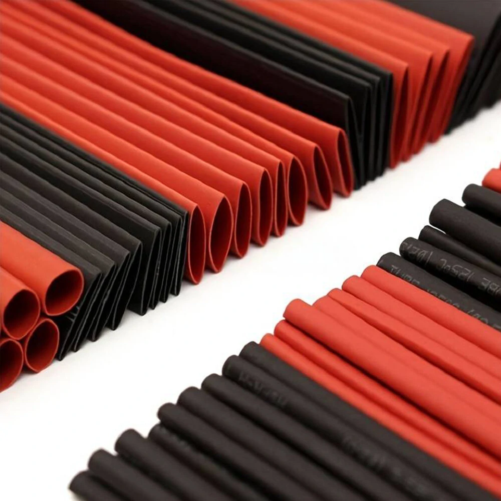 127 Pcs Heat Shrink Tubing Set - 2:1 Shrink Ratio Wire Protection Kit in Red & Black - Image 4