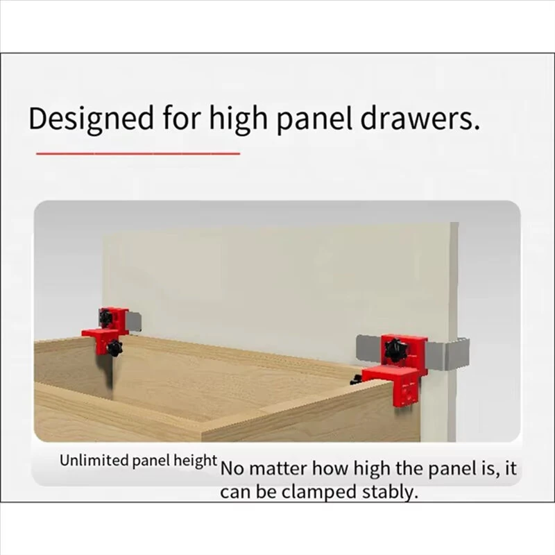 Adjustable Drawer Front Panel Installation Clamps | Cabinet Hardware Jig for Precise Woodworking Assembly - Image 4