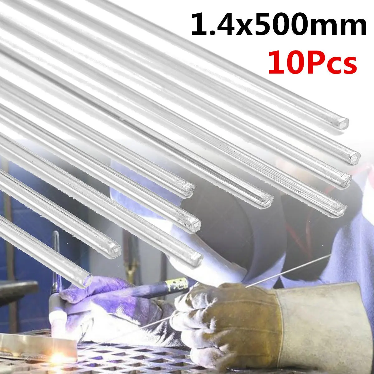 10Pcs 1.4x500mm Low Temp Aluminum Welding Rods | Repair & Brazing Tools - Image 2