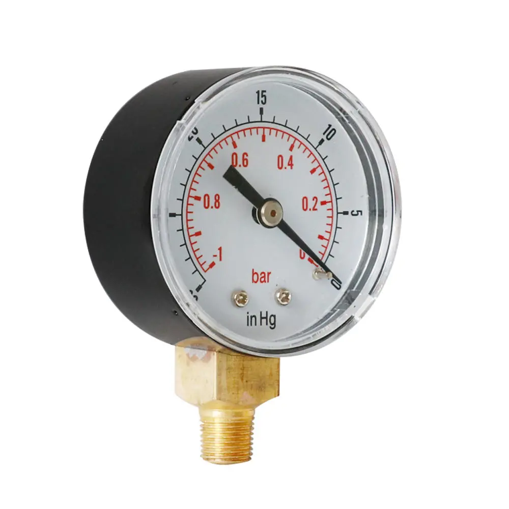TS-Y50Z Pressure Gauge | 52mm Dial -30/0 psi | 1/8 BSPT Fitting - Image 5