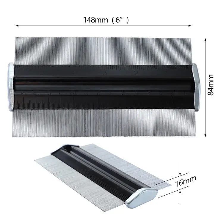 Contour Gauge Profile Tool - 6 Inch Metal Pins for Metric & Inch Scale - Image 2