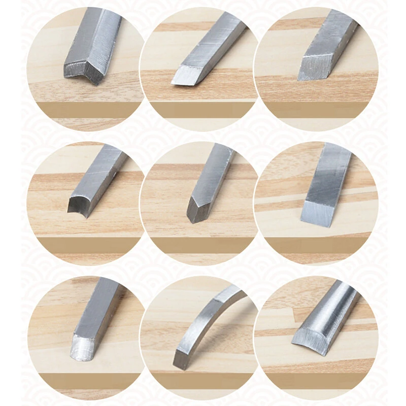 MYTEC 12pcs Wood Carving Chisel Set - 65Mn High Carbon Steel Sharp Blades - Image 4