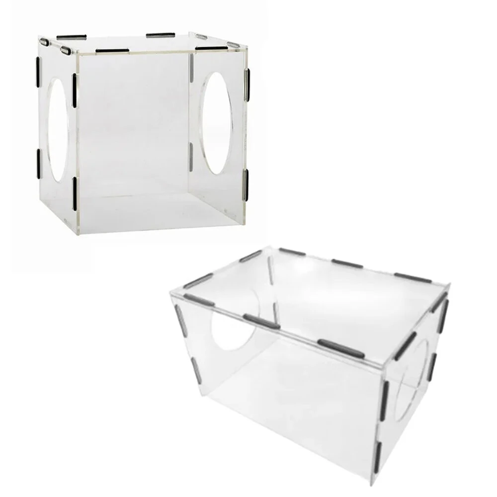 Clear Acrylic Grinding Dust Box 200x200x200mm | Transparent Easy Assembly | Polishing Buffing Engraving Dust Proof - Image 2