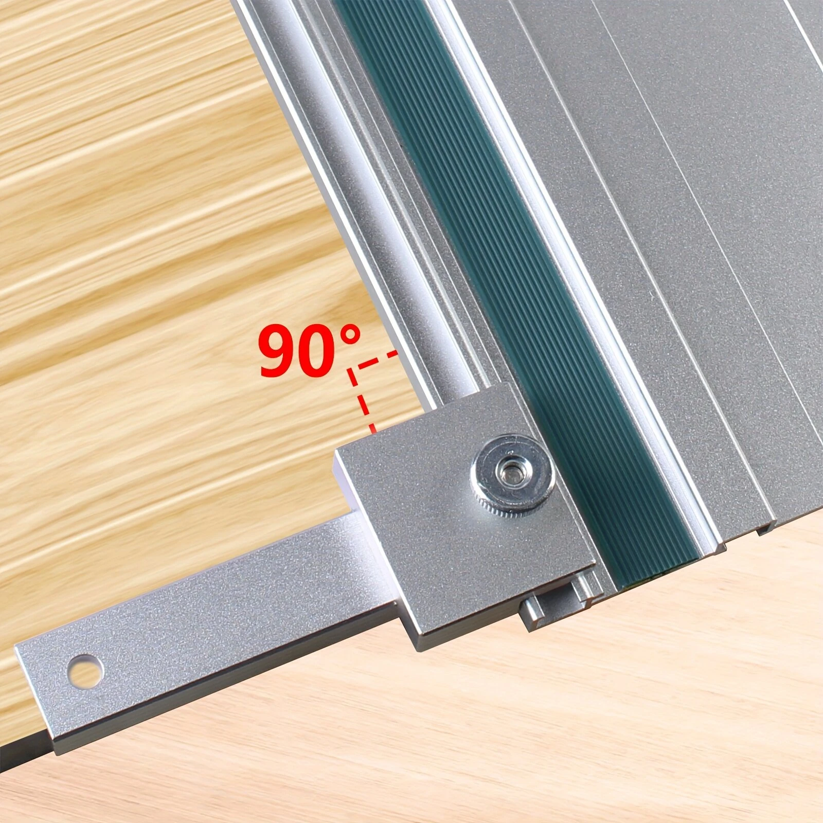 Aluminum Alloy Track Saw Square Guide - 90 Degree Right Angle for T-Track System - Image 2