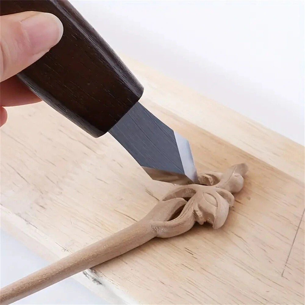 Marking Knife | Double Bevel CR-V Blade & Wooden Handle for Woodworking - Image 5