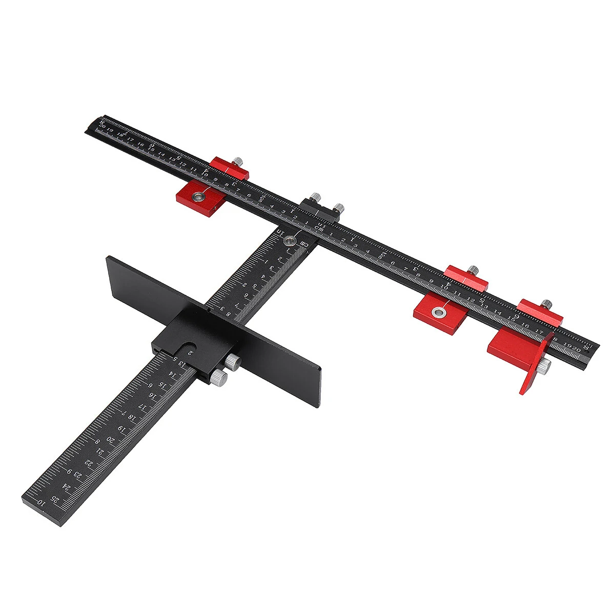 DoctorWood Aluminum Cabinet Hardware Jig - 4MM & 5MM Punching Locator | Drill Positioning Guide T-Ruler - Image 2