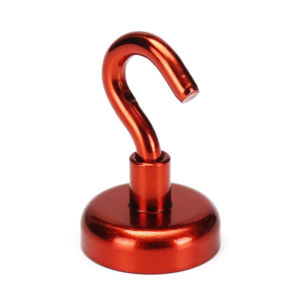 Effetool 2pcs 25mm 22KG Magnetic Hooks - Neodymium Magnet Red Hook Holder - Image 3