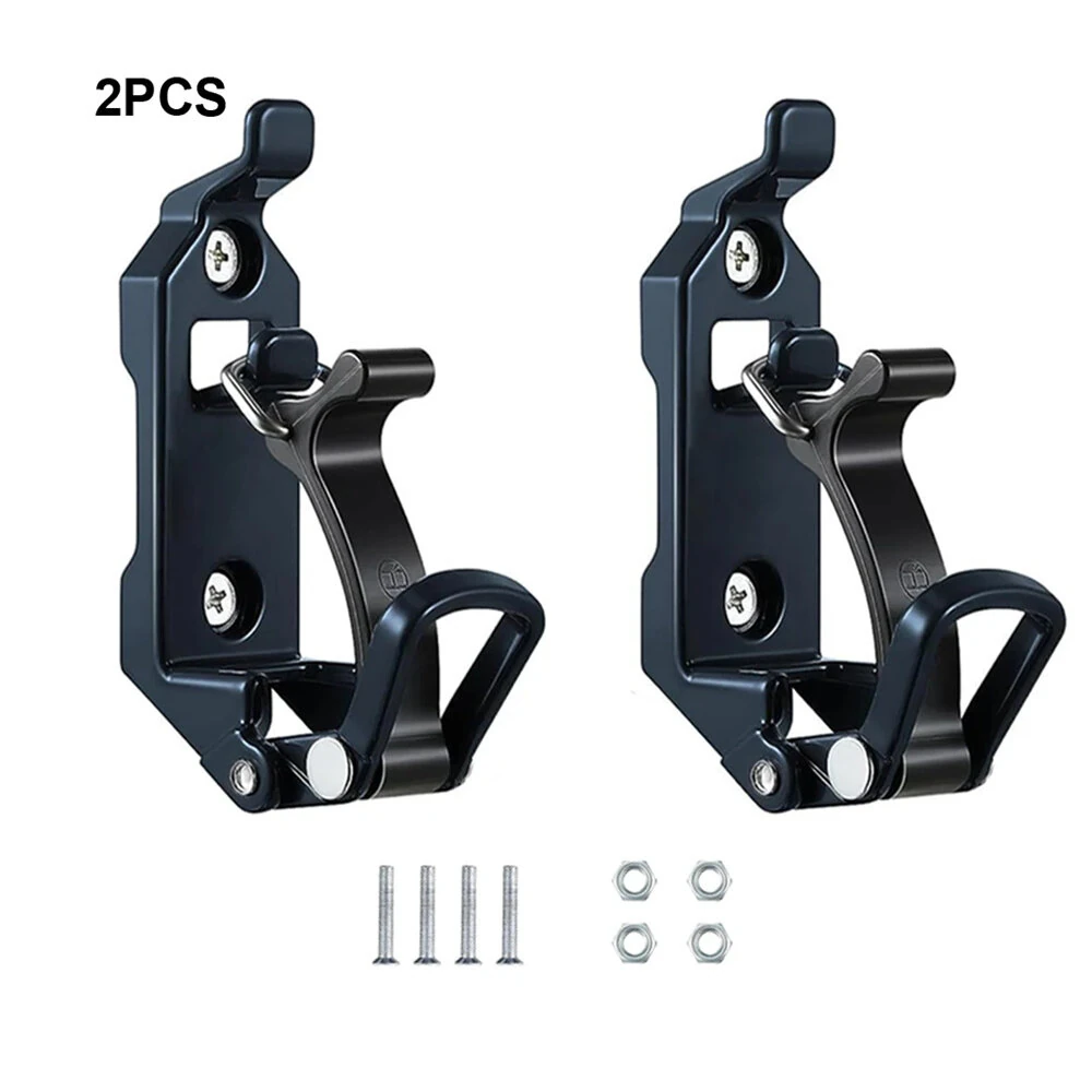 Zinc Alloy Shovel Mount Brackets - 2PCS for Roof Rack & Wall - Red/Black - Image 2