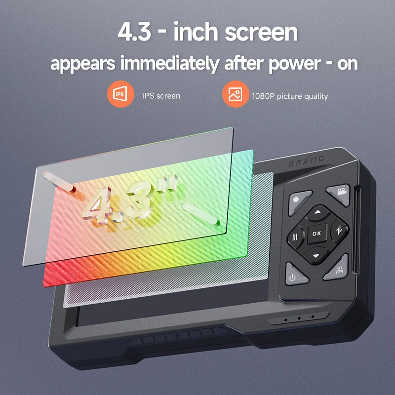Industrial Endoscope ES01 | 4.3 Inch Screen, 5M Cable, 1080P HD, IP67 Waterproof - Image 3