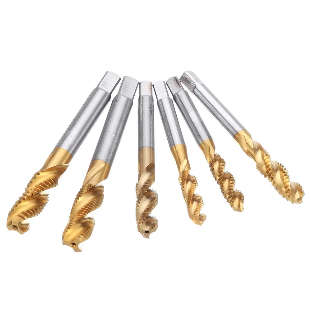 Drillpro HSS Imperial Machine Screw Plug Tap - Titanium Coated Spiral Flute - Image 3