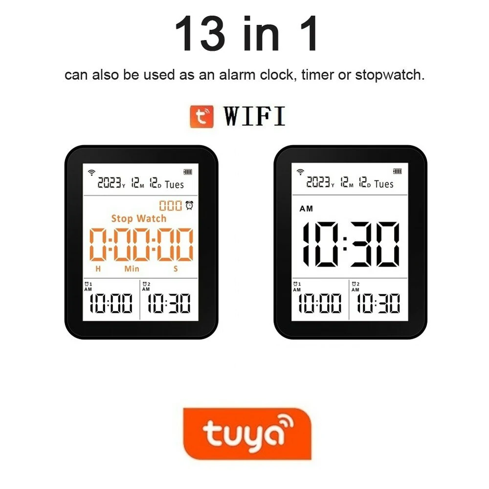 Tuya WiFi Air Quality Monitor - 13-in-1 CO2 PM2.5 TVOC Detector | App Control & Battery - Image 5