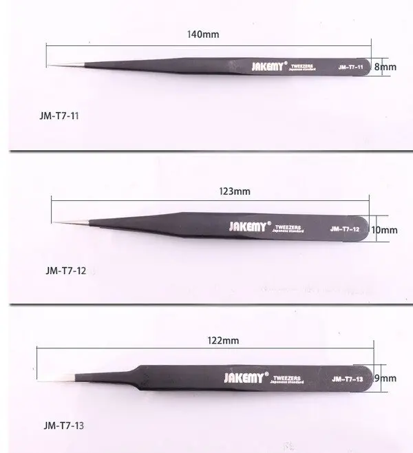 JAKEMY JM-T7-11 Long Pointed End Tweezer | Stainless Steel DIY Electronics Tool - Image 5