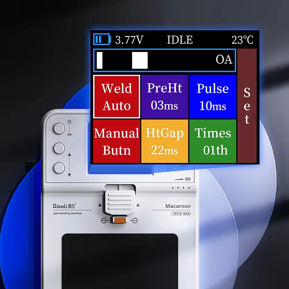 QianLi Macaroon Spot Welding Machine | Color Screen | Double Pulse Support - Image 4