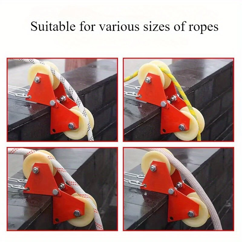 Foldable Pulley - Manual Steel & Nylon Pulley Wheel | Anti-Slip, Heavy Load, Compact Storage - Image 2