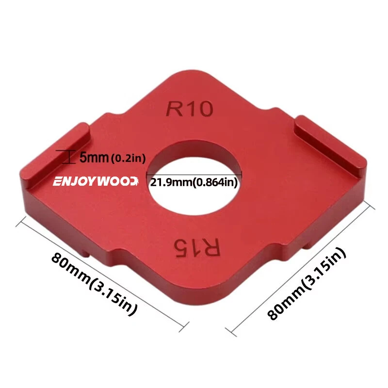 ENJOYWOOD 3PCS Aluminum Router Corner Jig Set | R5-R30 6-in-1 Precision Templates - Image 4