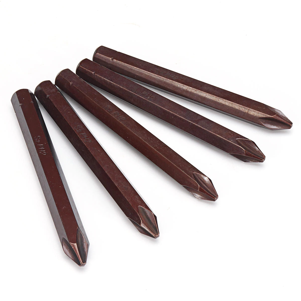 5Pcs 80mm PH2 Screwdriver Bits - Hex Shank S2 Steel Magnetic - Image 5