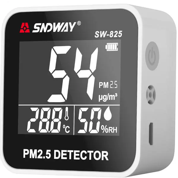SNDWAY SW-825 Air Quality Monitor - PM2.5 Laser, Gas, Temp & Humidity - Image 4