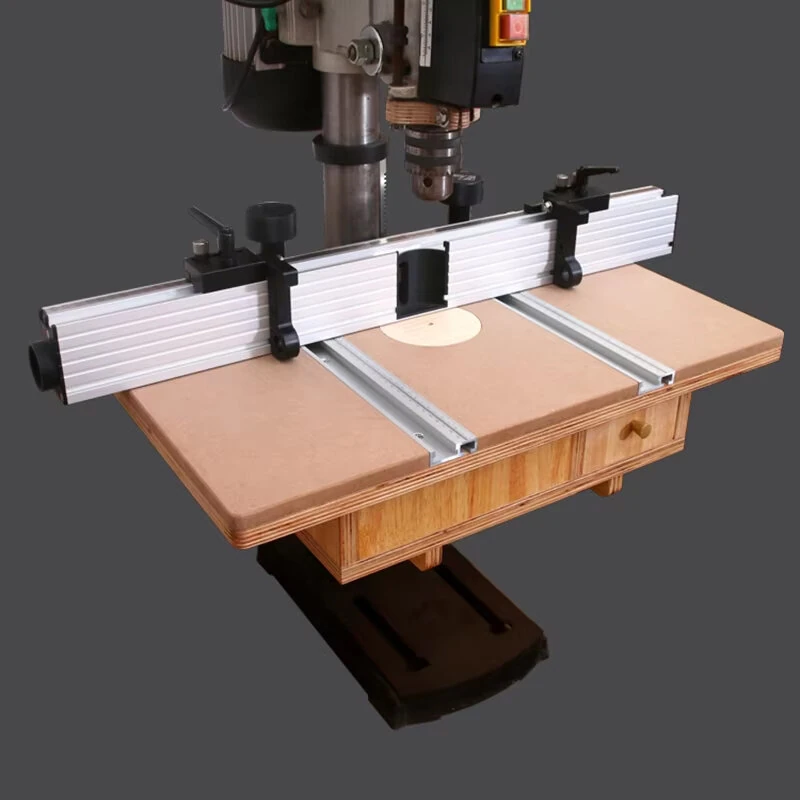 ENJOYWOOD Drill Press Table Fence - Aluminum Alloy 715mm/920mm with Dust Collection - Image 4