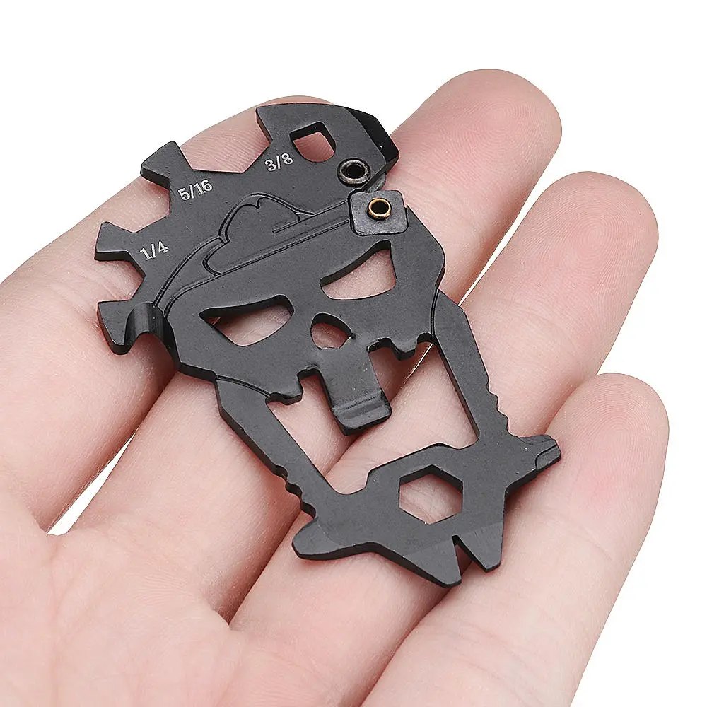 AOTDDOR 12-in-1 Manual Screwdriver | EDC Multi-Tool with Bottle Opener & Skull Design - Image 4