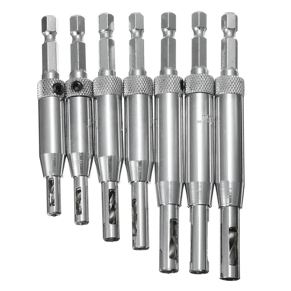 Drillpro 7pcs HSS Self Centering Drill Bit Set | Hinge Bit for Door & Cabinet - Image 4