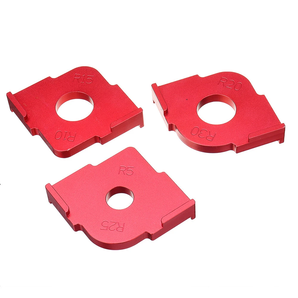 Drillpro 3 Pack Wood Panel Radius Jig - R5 to R30 Corner Template | Router Table Bits - Image 2