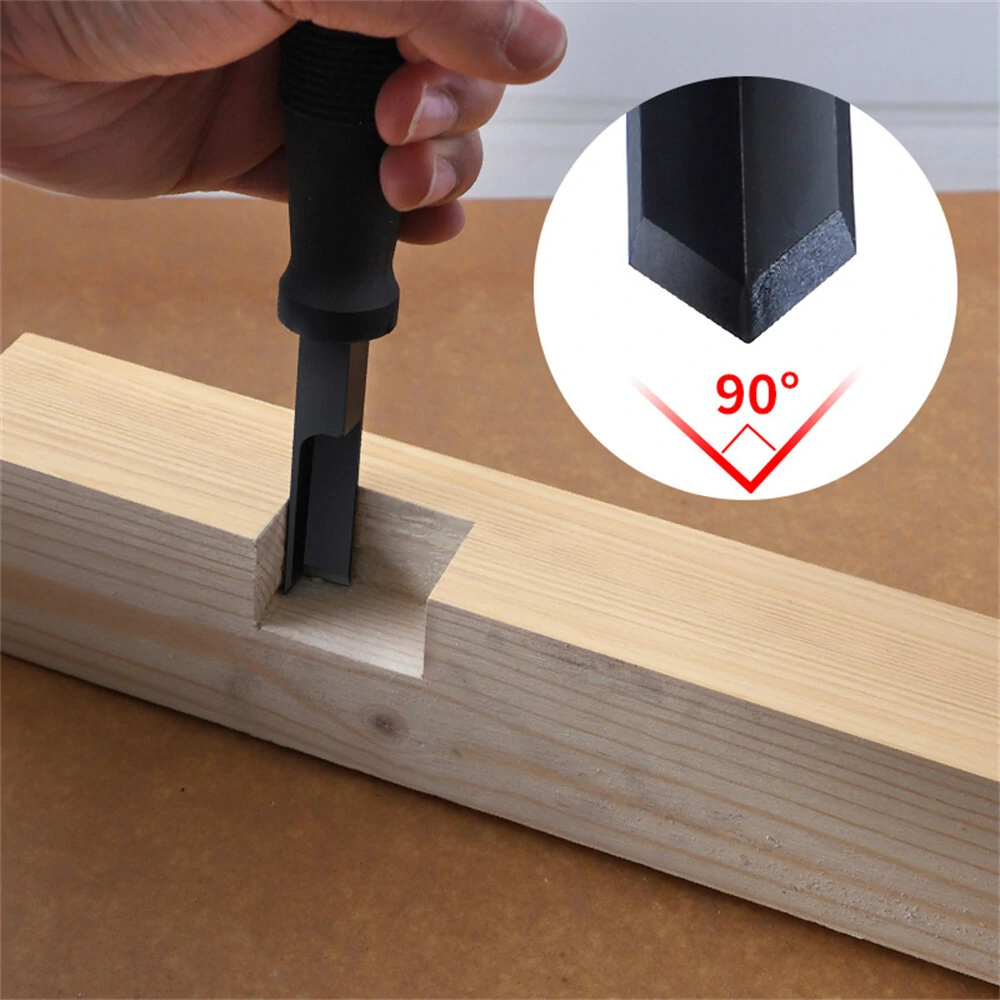 90 Degree Right Angle Chisel Tool - High Carbon Steel with Plastic Handle for Router Table - Image 5