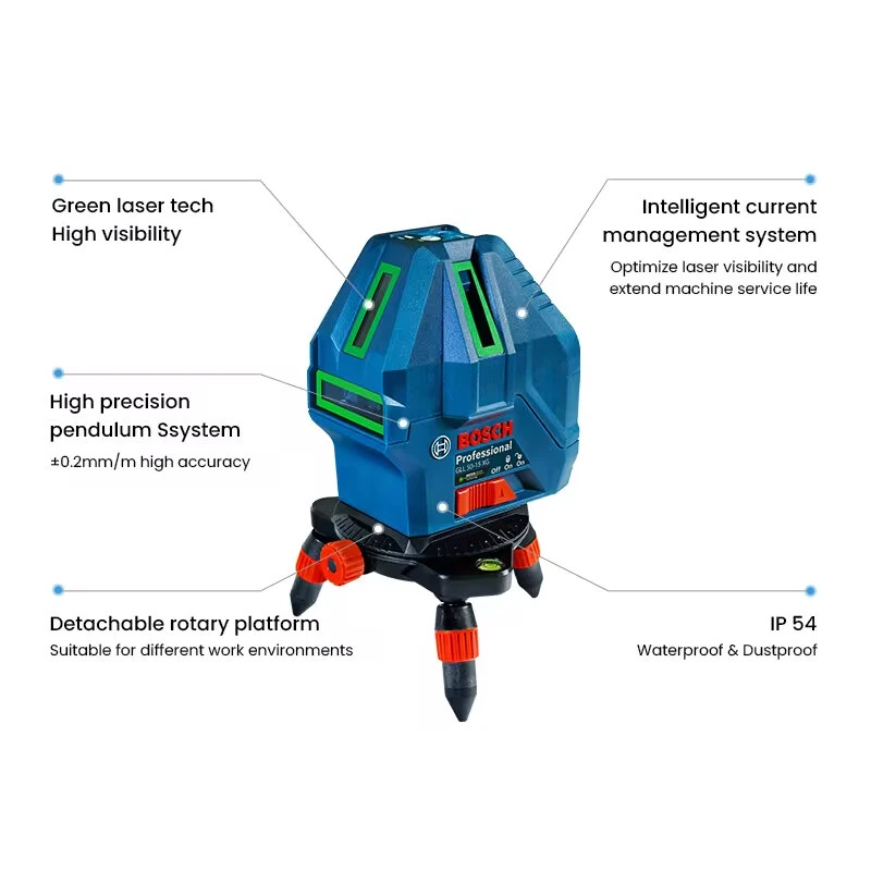 GLL50-15XG Green Beam Laser Level - 5 Lines 3D Self-Leveling | Professional - Image 4
