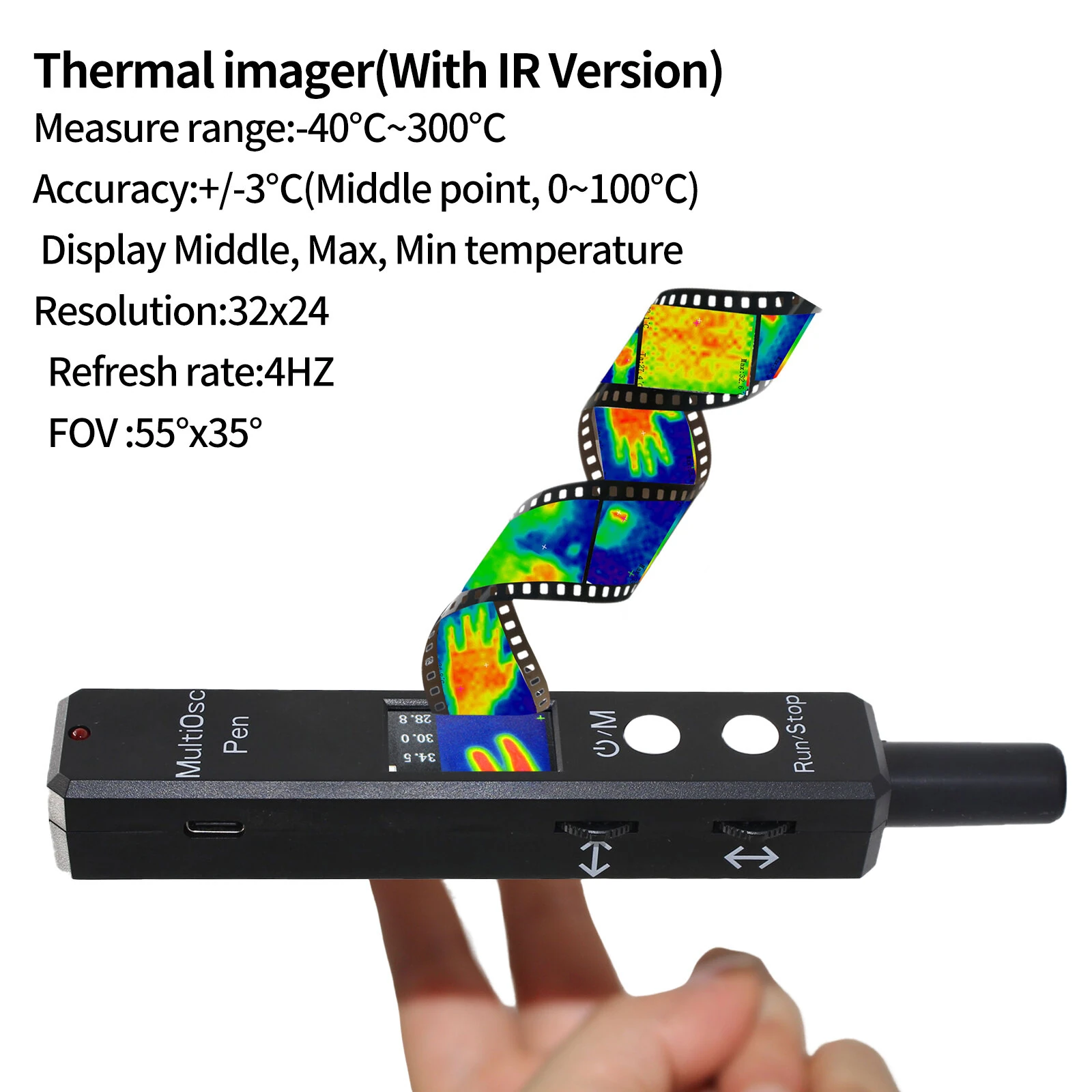 Precision Worker Oscilloscope Pen - Voltage Tester & Thermal Imager | Resistance & Diode - Image 3