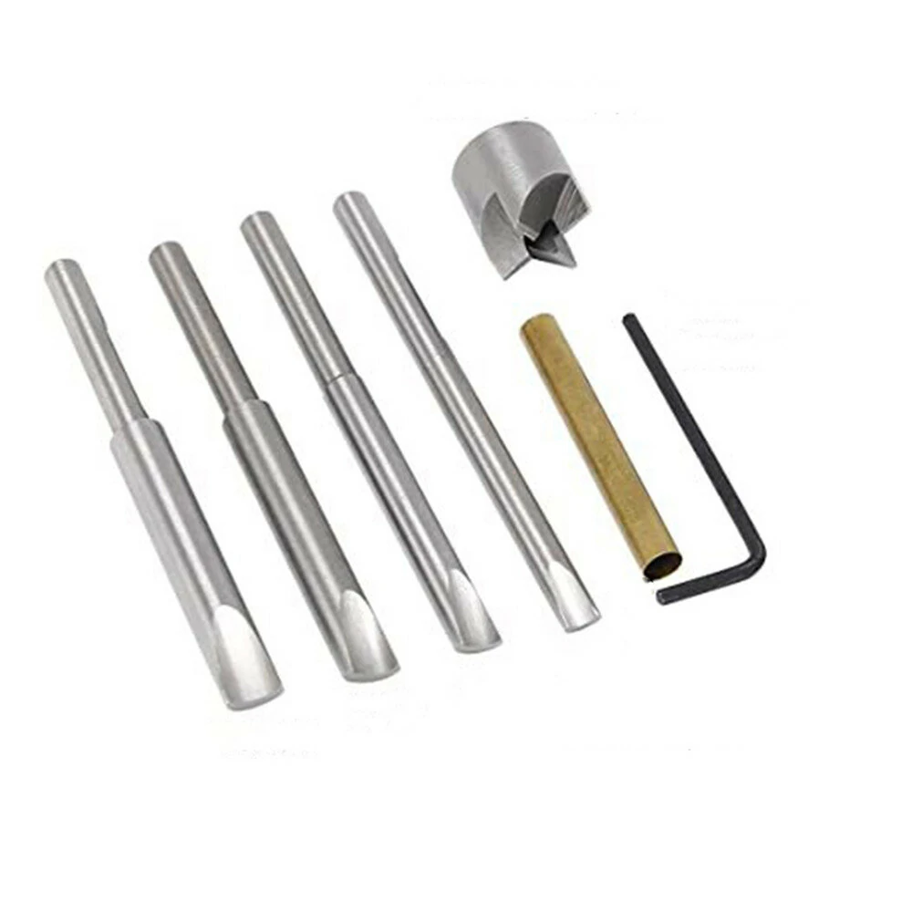 6pcs 4 Flute Pen Barrel Mill Trimmer Set | Woodworking Tool Holder System - Image 2