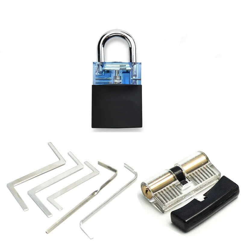 Locksmith Practice Lock Pick Set - Tension Wrench & Padlock - Hand Tools Hardware - Image 2