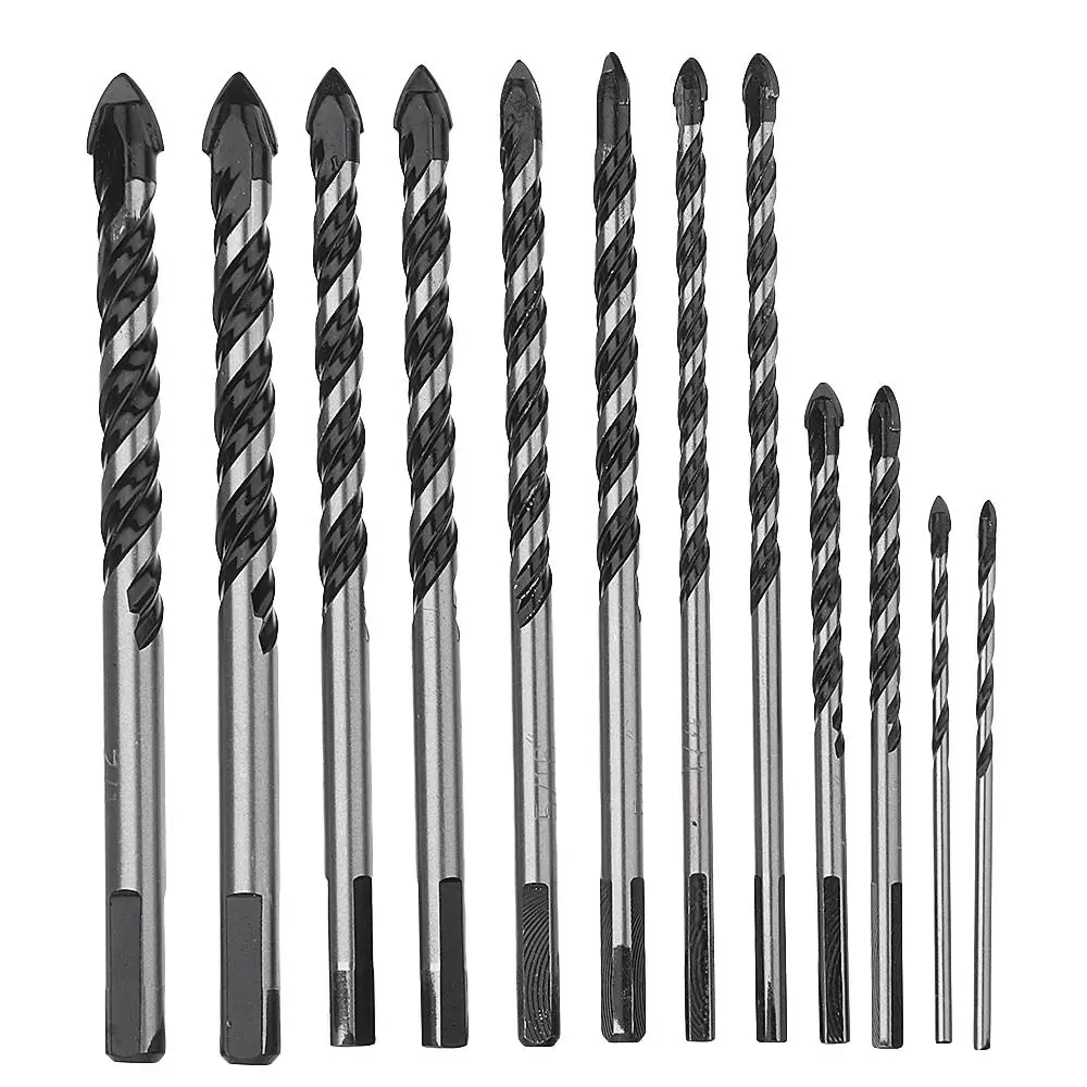 Drillpro Masonry Drill Bit Set - 10pcs for Tile Brick Cement & Concrete - Image 2