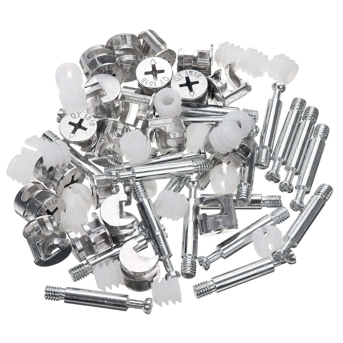 Wnew 20pcs 3-in-1 Furniture Connector Kit - Eccentric Wheel Nut & Screw Fixer for Dowel Jig - Image 2